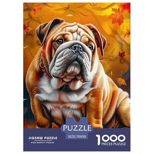 Netter Hund Puzzles 1000-teilige Schwer Puzzle Spielzeug Lernspiel Impossible Herausforderungsspielzeug Für Erwachsene Und Kinder in Bewährter 70x50cm/1000pcs von OWBASKPOZ