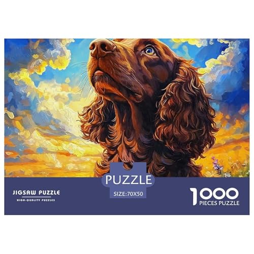 Netter Hund Puzzles 1000-teilige Schwer Puzzle Spielzeug Lernspiel Impossible Herausforderungsspielzeug Für Erwachsene Und Kinder in Bewährter 70x50cm/1000pcs von OWBASKPOZ