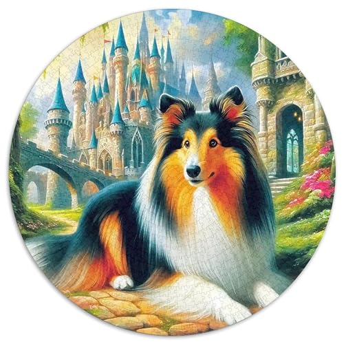 Netter Hund1000 TeilePuzzle - RundesPuzzleg FürErwachsene Und Kinder Ab1000pcs (67.5x67.5cm) von OWBASKPOZ