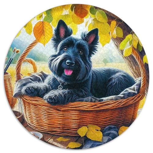 Netter Hund1000 TeilePuzzle - RundesPuzzleg FürErwachsene Und Kinder Ab1000pcs (67.5x67.5cm) von OWBASKPOZ