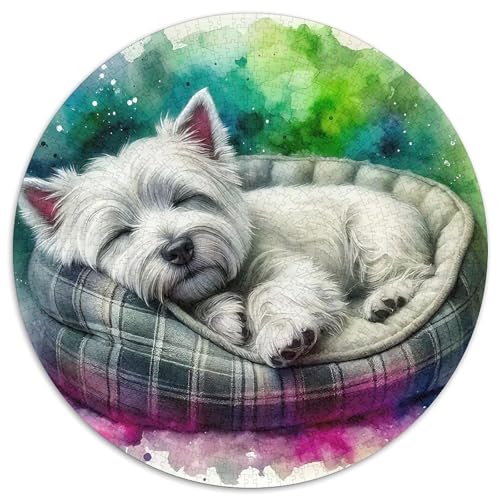 Netter Hund1000 TeilePuzzleRundesfürErwachsene UndKinder AbPuzzleg Nspruchsvoll1000pcs (67.5x67.5cm) von OWBASKPOZ