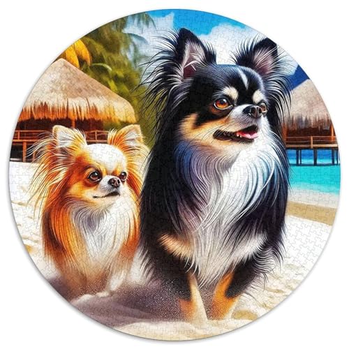 Netter Hund1000 TeilePuzzlefürErwachsene Und Kinder AbRundes Puzzleg von OWBASKPOZ