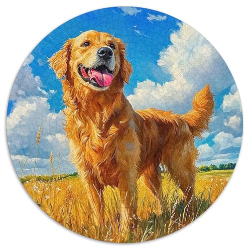 Netter HundPuzzle Für Erwachsene1000 Teilefür Erwachsene Und KinderCircular Puzzles1000pcs (67.5x67.5cm) von OWBASKPOZ