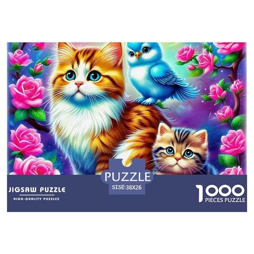 Niedliche Katze Puzzle 1000-teilige Schwer Puzzle Spielzeug Lernspiel Impossible Herausforderungsspielzeug Für Erwachsene Und Kinder Ab 12 Jahren 38x26cm/1000pcs Niedliche Katze Puzzle 1000-teilige Schwer Puzzle Spielzeug Lernspiel Impossible Herausforderungsspielzeug Für Erwachsene Und Kinder Ab 12 Jahren 38x26cm/1000pcs von OWBASKPOZ