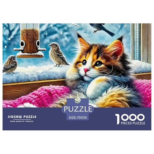 Niedliche Katze Puzzle 1000-teilige Schwer Puzzle Spielzeug Lernspiel Impossible Herausforderungsspielzeug Für Erwachsene Und Kinder Ab 12 Jahren 70x50cm/1000pcs Niedliche Katze Puzzle 1000-teilige Schwer Puzzle Spielzeug Lernspiel Impossible Herausforderungsspielzeug Für Erwachsene Und Kinder Ab 12 Jahren 70x50cm/1000pcs von OWBASKPOZ