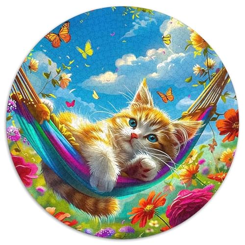 Niedliche KatzePuzzle 1000 Teile Erwachsene Und Kinder Puzzles-Geschenk RundesRätsel Puzzel Game1000pcs (67.5x67.5cm) von OWBASKPOZ