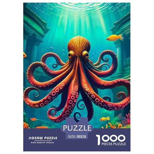 Octopus Puzzle 1000 Teile Schwer Puzzle Spielzeug Lernspiel Impossible Herausforderungsspielzeug Für Erwachsene Und Kinder Ab 14 Jahren 38x26cm/1000pcs von OWBASKPOZ
