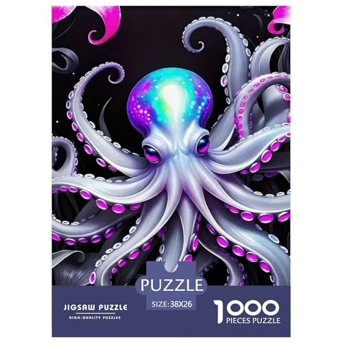 Octopus Puzzle 1000 Teile Schwer Puzzle Spielzeug Lernspiel Impossible Herausforderungsspielzeug Für Erwachsene Und Kinder in Bewährter 38x26cm/1000pcs von OWBASKPOZ