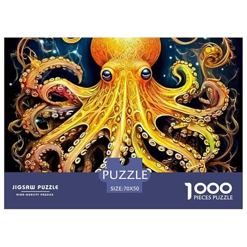 Octopus Puzzle 1000 Teile Schwer Puzzle Spielzeug Lernspiel Impossible Herausforderungsspielzeug Für Erwachsene Und Kinder in Bewährter 70x50cm/1000pcs von OWBASKPOZ