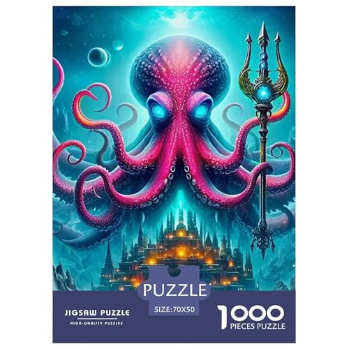 Octopus Puzzle 1000 Teile Schwer Puzzle Spielzeug Pädagogisches Spiel Impossible Herausforderungsspielzeug Für Erwachsene Kinder 70x50cm/1000pcs von OWBASKPOZ