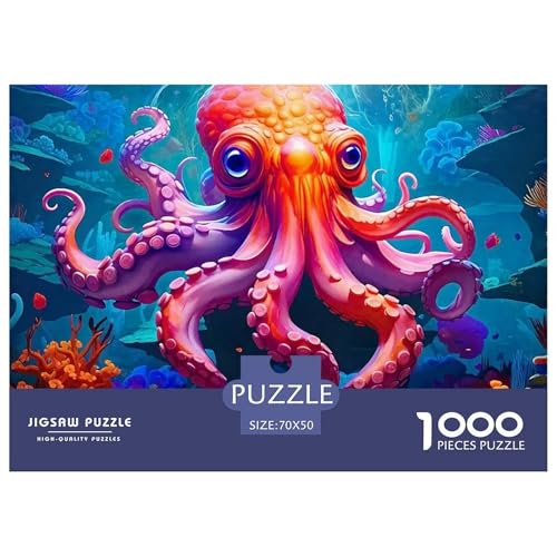 Octopus Puzzle 1000-teilige Schwer Puzzle Spielzeug Pädagogisches Spiel Impossible Herausforderungsspielzeug Für Erwachsene Und Kinder in Bewährter 70x50cm/1000pcs von OWBASKPOZ