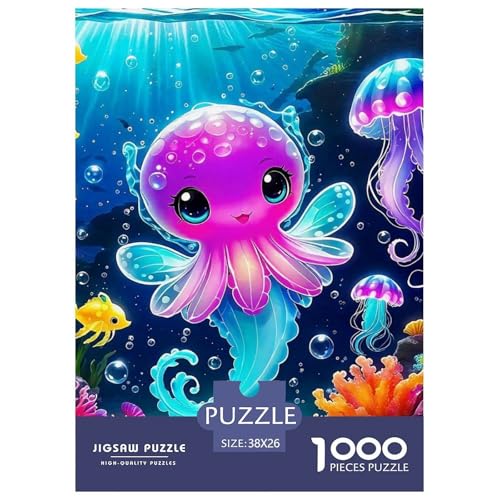 Octopus Puzzles 1000-teilige Schwer Puzzle Spielzeug Lernspiel Impossible Herausforderungsspielzeug Für Erwachsene Kinder 38x26cm/1000pcs von OWBASKPOZ