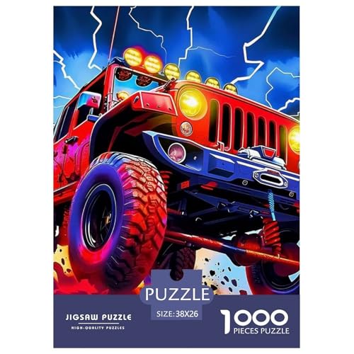 Offroad Fahrzeug Puzzle 1000-teilige Schwer Puzzle Spielzeug Pädagogisches Spiel Impossible Herausforderung Spielzeug Für Erwachsene Und Kinder Ab 14 Jahren 38x26cm/1000pcs von OWBASKPOZ
