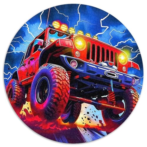 Offroad Fahrzeug1000 TeilePuzzle Für Erwachsene Und Kinder Rundes Puzzles Puzzel Game Geschenk1000pcs (67.5x67.5cm) von OWBASKPOZ