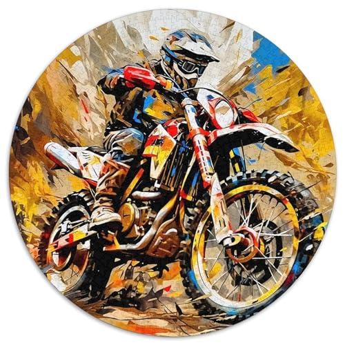 Offroad Motorrad1000 TeilePuzzle - RundesPuzzleg FürErwachsene Und Kinder Ab1000pcs (67.5x67.5cm) von OWBASKPOZ