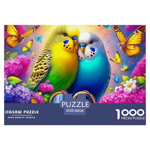 Papagei Puzzle 1000 Teile Schwer Puzzle Spielzeug Lernspiel Impossible Herausforderungsspielzeug Für Erwachsene Kinder 38x26cm/1000pcs von OWBASKPOZ