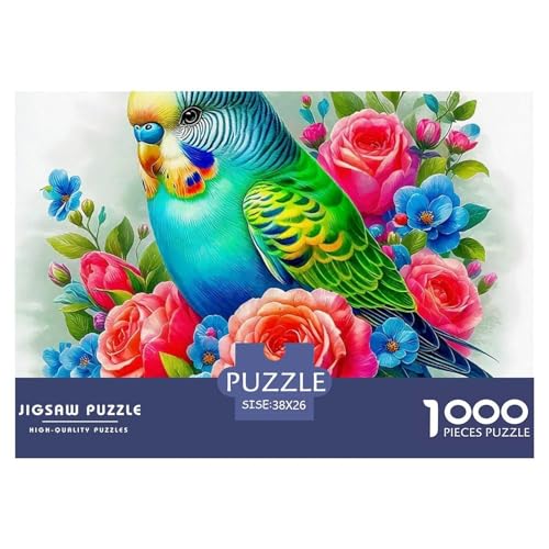Papagei Puzzle 1000-teilige Schwer Puzzle Spielzeug Pädagogisches Spiel Impossible Herausforderungsspielzeug Für Erwachsene Kinder 38x26cm/1000pcs von OWBASKPOZ
