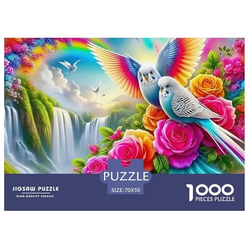 Papagei Puzzle 1000-teilige Schwer Puzzle Spielzeug Pädagogisches Spiel Impossible Herausforderungsspielzeug Für Erwachsene Und Kinder Ab 12 Jahren 70x50cm/1000pcs von OWBASKPOZ