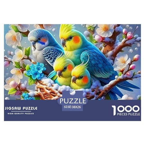 Papagei Puzzles 1000 Teile Schwer Puzzle Spielzeug Lernspiel Impossible Herausforderungsspielzeug Für Erwachsene Kinder 38x26cm/1000pcs von OWBASKPOZ
