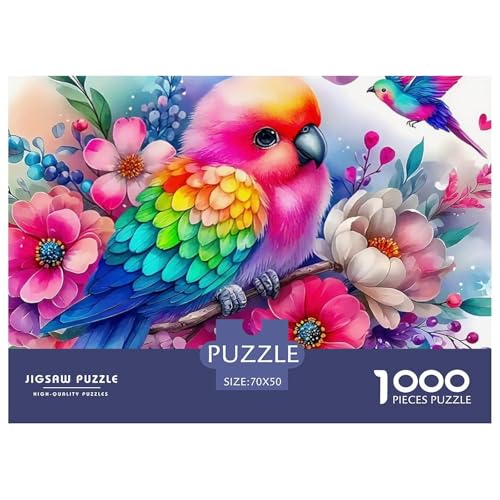 Papagei Puzzles 1000 Teile Schwer Puzzle Spielzeug Lernspiel Impossible Herausforderungsspielzeug Für Erwachsene Und Kinder in Bewährter 70x50cm/1000pcs von OWBASKPOZ