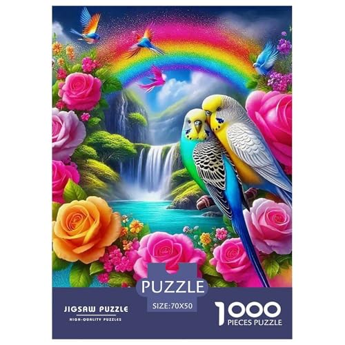 Papagei Puzzles 1000 Teile Schwer Puzzle Spielzeug Pädagogisches Spiel Impossible Herausforderungsspielzeug Für Erwachsene Kinder 70x50cm/1000pcs von OWBASKPOZ