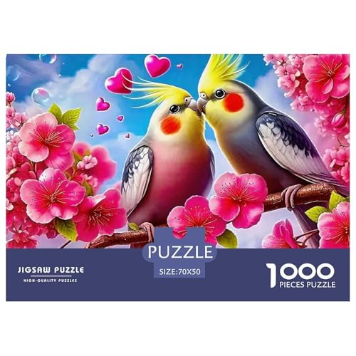 Papagei Puzzles 1000-teilige Schwer Puzzle Spielzeug Lernspiel Impossible Herausforderungsspielzeug Für Erwachsene Kinder 70x50cm/1000pcs von OWBASKPOZ