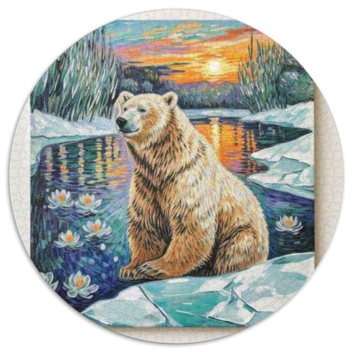 Polar Bear1000 Teile Erwachsenenpuzzleabtsspiel PuzzlesPolar Bear Toys Erwachsene Geschenkideenpiele FürFamilie1000pcs (67.5x67.5cm) von OWBASKPOZ