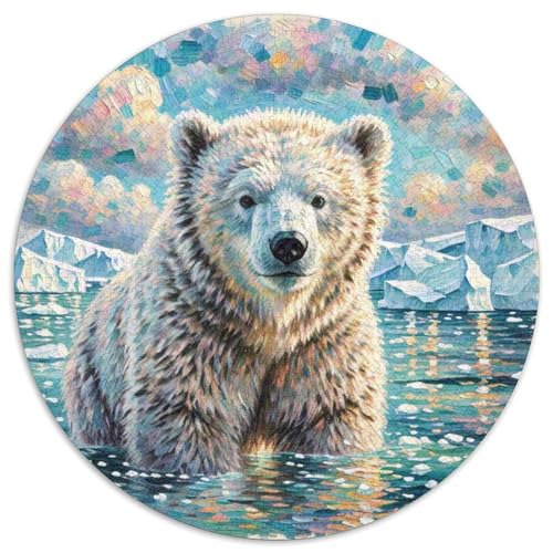 Polar Bear1000 Teile Puzzle PuzzlegRundesPolar Bear Toysfür Erwachsene Und Kinderab1000pcs (67.5x67.5cm) von OWBASKPOZ