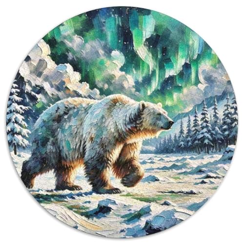 Polar Bear1000 Teile Rund Puzzles Für Erwachsene Und Kinder Polar Bear ToysPuzzle Stressabbau - Spielzeug1000pcs (67.5x67.5cm) von OWBASKPOZ