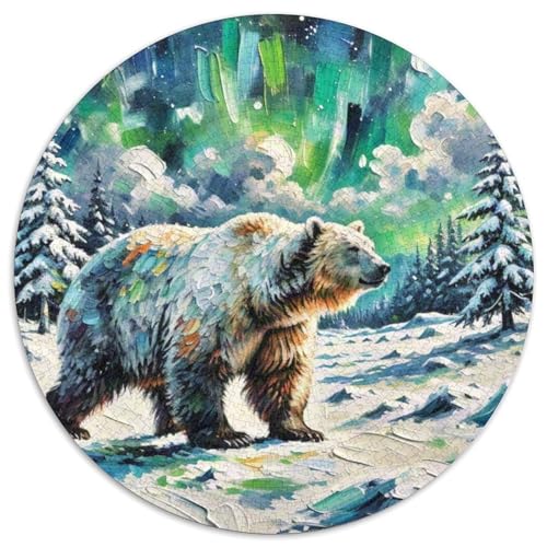 Polar BearPuzzle 1000 Teile Erwachsene Und Kinder Polar Bear ToysPuzzles-Geschenk RundesRätsel Puzzel Game1000pcs (67.5x67.5cm) von OWBASKPOZ