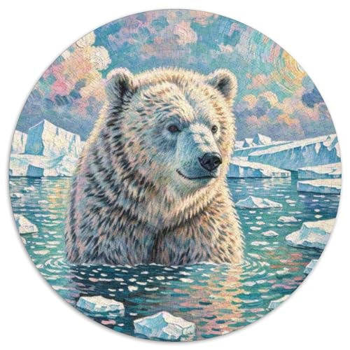 Polar BearRundes Puzzle 1000 Stück Spielzeug Für Erwachsene Und Kinder Polar Bear ToysPuzzles Jigsaw1000pcs (67.5x67.5cm) von OWBASKPOZ