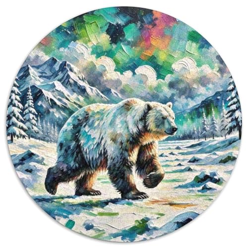 Polar BearRundes Puzzle 1000 Stück Spielzeug Für Erwachsene Und Kinder Polar Bear ToysPuzzles Jigsaw1000pcs (67.5x67.5cm) von OWBASKPOZ