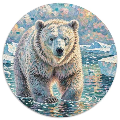 Polar BearRundes Puzzle Polar Bear ToysPuzzles 1000 Stück Spielzeug Für Erwachsene & Kinder, Bildungs-, Kreativ Erwachsene Stress Release Spielzeug1000pcs (67.5x67.5cm) von OWBASKPOZ