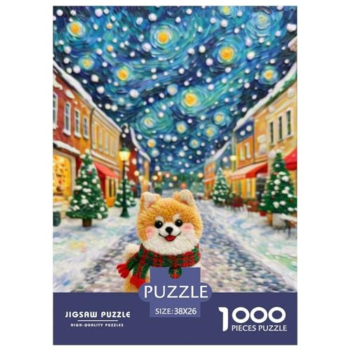 Pommern Puzzle 1000 Teile Schwer Puzzle Spielzeug Lernspiel Impossible Haustier Hund Herausforderung Spielzeug Für Erwachsene Und Kinder Ab 12 Jahren 38x26cm/1000pcs von OWBASKPOZ