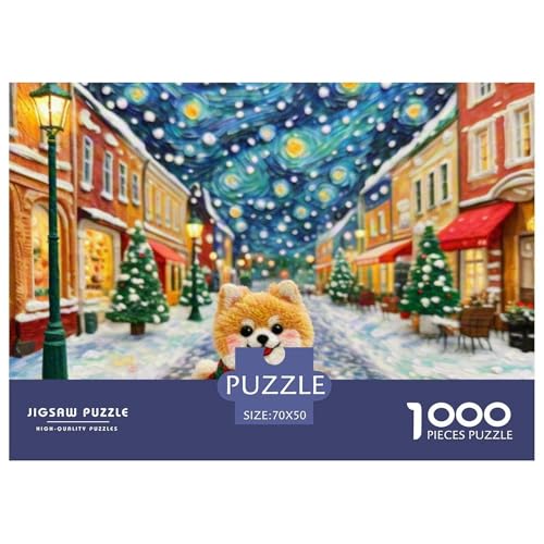 Pommern Puzzle 1000 Teile Schwer Puzzle Spielzeug Lernspiel Impossible Haustier Hund Herausforderungsspielzeug Für Erwachsene Und Kinder Ab 12 Jahren 70x50cm/1000pcs von OWBASKPOZ