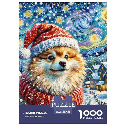 Pommern Puzzle 1000 Teile Schwer Puzzle Spielzeug Lernspiel Impossible Haustier Hund Herausforderungsspielzeug Für Erwachsene Und Kinder Ab 14 Jahren 38x26cm/1000pcs von OWBASKPOZ