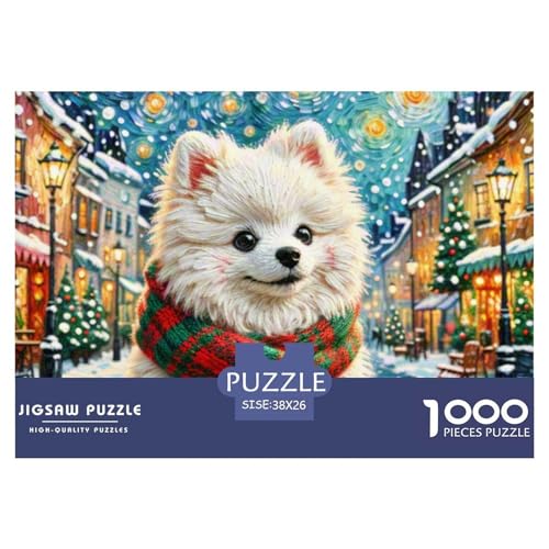 Pommern Puzzle 1000 Teile Schwer Puzzle Spielzeug Lernspiel Impossible Haustier Hund Herausforderungsspielzeug Für Erwachsene Und Kinder in Bewährter 38x26cm/1000pcs von OWBASKPOZ