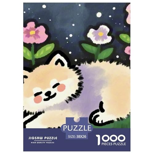 Pommern Puzzle 1000 Teile Schwer Puzzle Spielzeug Pädagogisches Spiel Impossible Haustier Hund Herausforderungsspielzeug Für Erwachsene Und Kinder Ab 12 Jahren 38x26cm/1000pcs von OWBASKPOZ