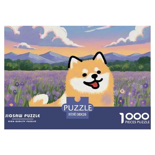 Pommern Puzzle 1000-teilige Schwer Puzzle Spielzeug Lernspiel Impossible Haustier Hund Herausforderung Spielzeug Für Erwachsene Und Kinder Ab 14 Jahren 38x26cm/1000pcs von OWBASKPOZ