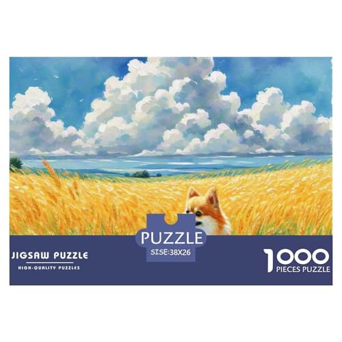 Pommern Puzzle 1000-teilige Schwer Puzzle Spielzeug Lernspiel Impossible Haustier Hund Herausforderungsspielzeug Für Erwachsene Und Kinder Ab 12 Jahren 38x26cm/1000pcs von OWBASKPOZ