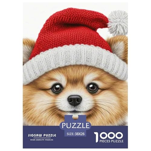 Pommern Puzzle 1000-teilige Schwer Puzzle Spielzeug Lernspiel Impossible Haustier Hund Herausforderungsspielzeug Für Erwachsene Und Kinder Ab 12 Jahren 38x26cm/1000pcs von OWBASKPOZ