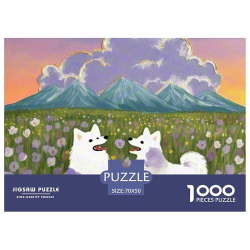 Pommern Puzzle 1000-teilige Schwer Puzzle Spielzeug Pädagogisches Spiel Impossible Haustier Hund Herausforderung Spielzeug Für Erwachsene Und Kinder in Bewährter 70x50cm/1000pcs von OWBASKPOZ