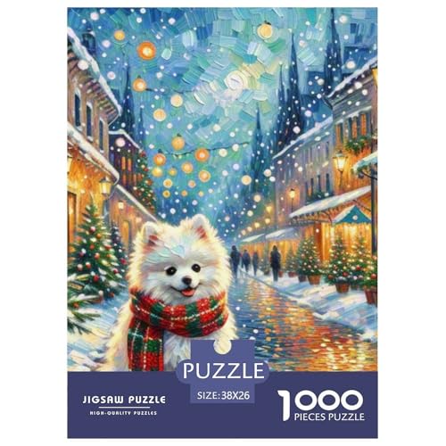 Pommern Puzzles 1000 Teile Schwer Puzzle Spielzeug Lernspiel Impossible Haustier Hund Herausforderung Spielzeug Für Erwachsene Und Kinder Ab 14 Jahren 38x26cm/1000pcs von OWBASKPOZ