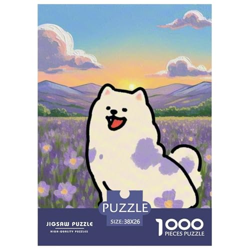 Pommern Puzzles 1000 Teile Schwer Puzzle Spielzeug Lernspiel Impossible Haustier Hund Herausforderung Spielzeug Für Erwachsene Und Kinder in Bewährter 38x26cm/1000pcs von OWBASKPOZ