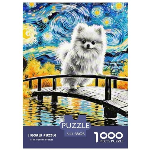 Pommern Puzzles 1000 Teile Schwer Puzzle Spielzeug Lernspiel Impossible Haustier Hund Herausforderungsspielzeug Für Erwachsene Und Kinder Ab 12 Jahren 38x26cm/1000pcs von OWBASKPOZ