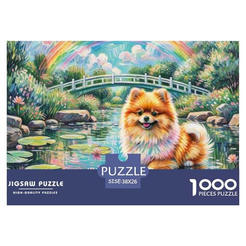 Pommern Puzzles 1000 Teile Schwer Puzzle Spielzeug Pädagogisches Spiel Impossible Haustier Hund Herausforderungsspielzeug Für Erwachsene Und Kinder in Bewährter 38x26cm/1000pcs von OWBASKPOZ