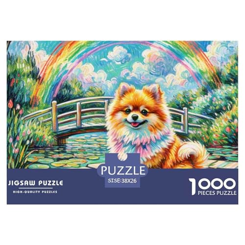Pommern Puzzles 1000 Teile Schwer Puzzle Spielzeug Pädagogisches Spiel Impossible Haustier Hund Herausforderungsspielzeug Für Erwachsene Und Kinder in Bewährter 38x26cm/1000pcs von OWBASKPOZ