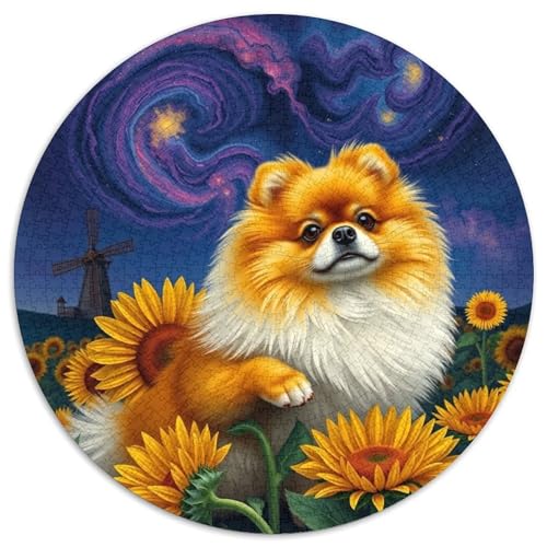 PommernPuzzle 1000 Teile Für Erwachsene Kinder Originelle Geschenke FürHaustier HundLernspiel Herausforderungsspielzeug1000pcs (67.5x67.5cm) von OWBASKPOZ