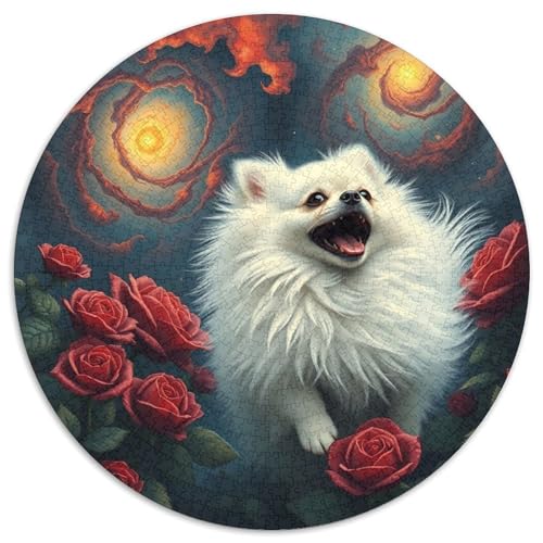 PommernPuzzle Für Erwachsene Und Kinder1000 Teile RundesPuzzel PuzzlesHaustier Hund Game Geschenk1000pcs (67.5x67.5cm) von OWBASKPOZ