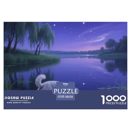 Poodle Puzzle 1000 Teile Schwer Puzzle Spielzeug Lernspiel Impossible Haustier Hund Herausforderung Spielzeug Für Erwachsene Und Kinder Ab 14 Jahren 38x26cm/1000pcs von OWBASKPOZ